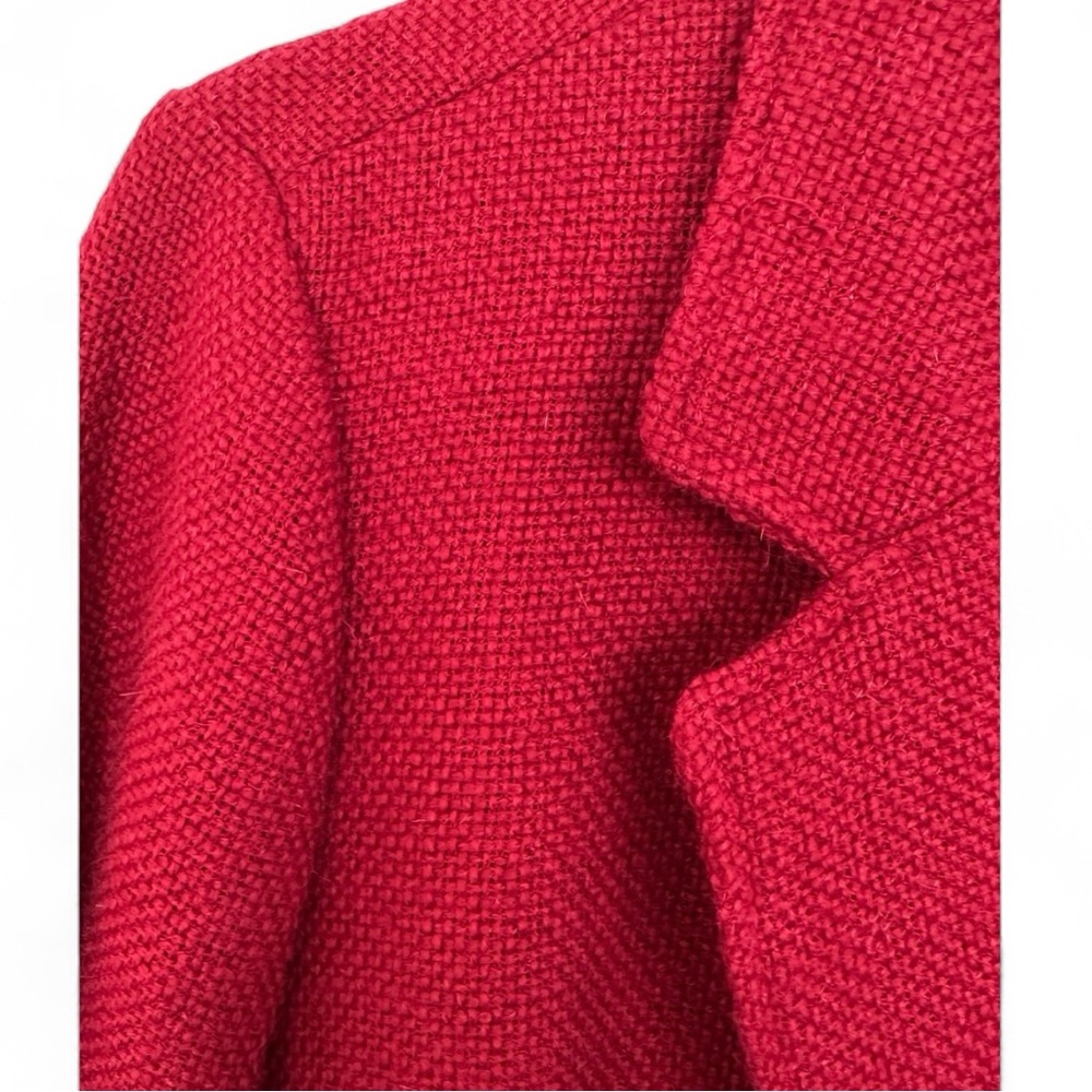 J.Jill Deep Claret Red Wool Blend Textured Blazer | Size - Picture 5 of 14